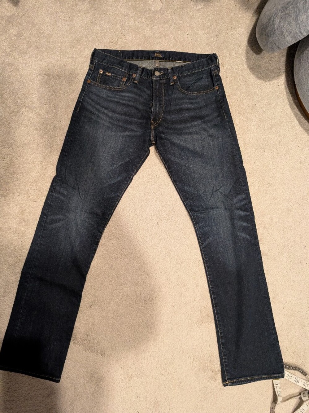Ralph Lauren Dark Indigo Straight Leg Jeans 32x32 - Picture 10 of 11